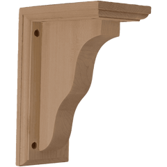 Ekena Millwork BKT03X07X09HARW 3 1-2-Inch W by 7-Inch D by 9-Inch H Hamilton Traditional Bracket Rubber Wood