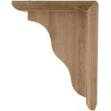 Ekena Millwork BKT03X07X09HARW 3 1-2-Inch W by 7-Inch D by 9-Inch H Hamilton Traditional Bracket Rubber Wood